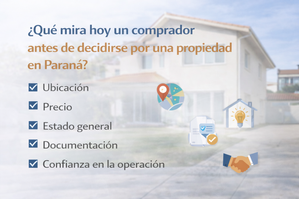 Qué mira hoy un comprador antes de decidirse por una propiedad en Paraná